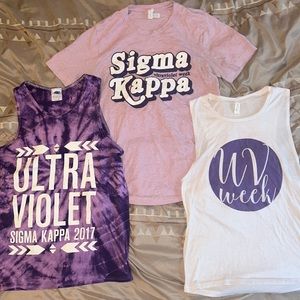 Sigma Kappa UV Week Tanks/Tees Pack (S/M)